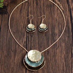 Layered Necklace & Earrings Set – Elegant