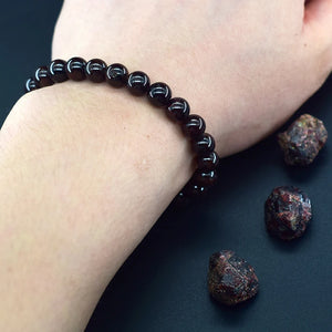 Red Garnet Bead Bracelet – Passion