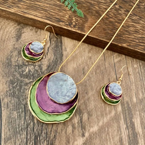 Layered Necklace & Earrings Set – Elegant