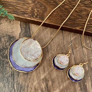 Layered Necklace & Earrings Set – Elegant