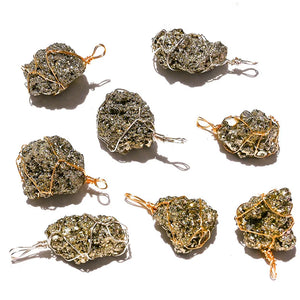 Raw Pyrite Necklace – Abundance