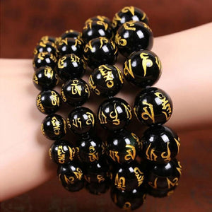 Mantra Obsidian Bracelet – Protection