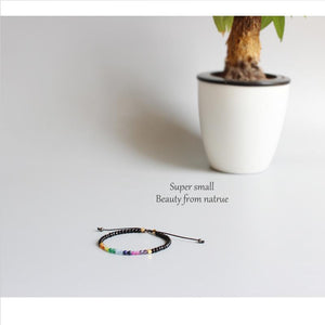 Black Agate "Delicate Beads" Bracelet -Malas and Bracelets My Zen Temple