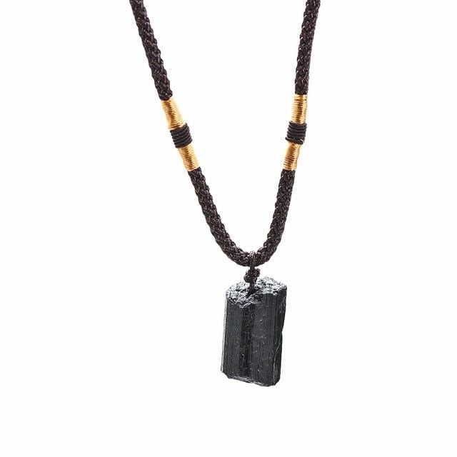 Black Tourmaline Healing Stone Necklace -Necklaces My Zen Temple