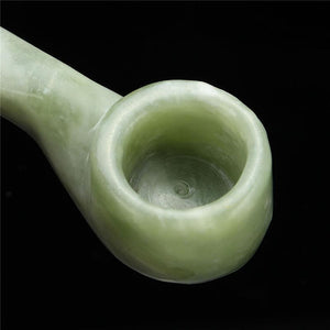 Craved Jade Smoking Pipe -Crystal Pipes My Zen Temple