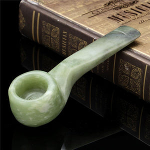 Craved Jade Smoking Pipe -Crystal Pipes My Zen Temple