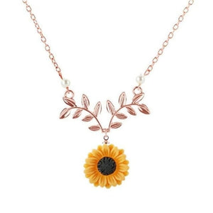 Delicate Sunflower Necklace -Necklaces My Zen Temple