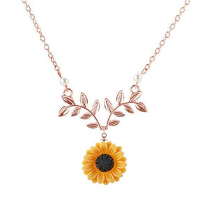 Delicate Sunflower Necklace -Necklaces My Zen Temple