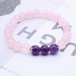 Rose Quartz & Amethyst Bracelet – Love