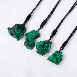 Raw Malachite Necklace – Healing
