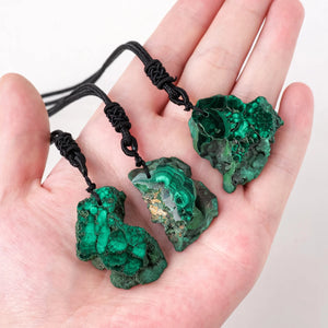 Raw Malachite Necklace – Healing