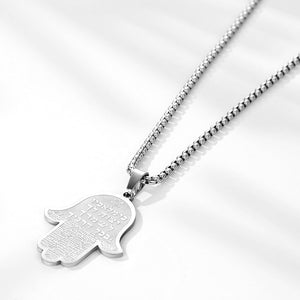 Hamsa Hand Of Fatima Pendant Necklace -Necklaces My Zen Temple