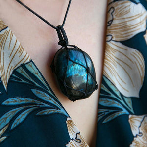 Labradorite Rope Necklace -Necklaces My Zen Temple