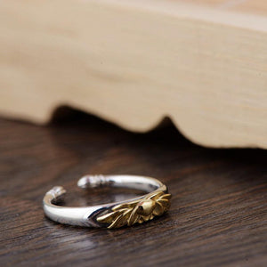 Lotus Flower Silver Ring -Rings My Zen Temple