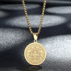 Medusa Gorgon Necklace Stainless Steel -Necklaces My Zen Temple