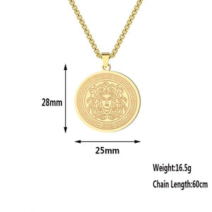 Medusa Gorgon Necklace Stainless Steel -Necklaces My Zen Temple