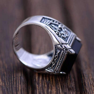 Natural Black Obsidian Ring -Rings My Zen Temple
