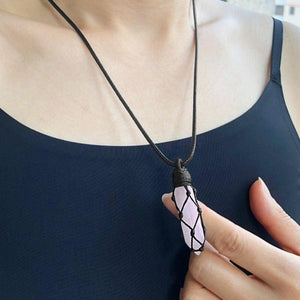 Natural Stone Rope Wrap Necklace -Necklaces My Zen Temple