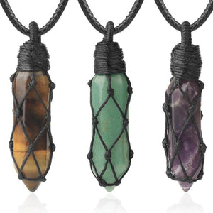 Natural Stone Rope Wrap Necklace -Necklaces My Zen Temple
