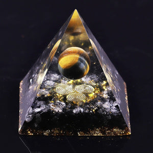 Orgonite Energy Converter Obsidian Pyramid -Decoration Objects My Zen Temple