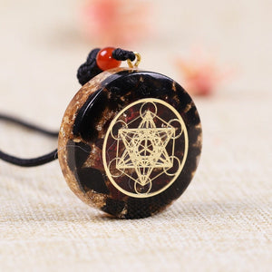 Orgonite Manifest Abundance Obsidian Necklace -Necklaces My Zen Temple