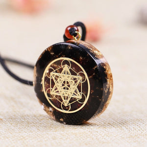 Orgonite Manifest Abundance Obsidian Necklace -Necklaces My Zen Temple