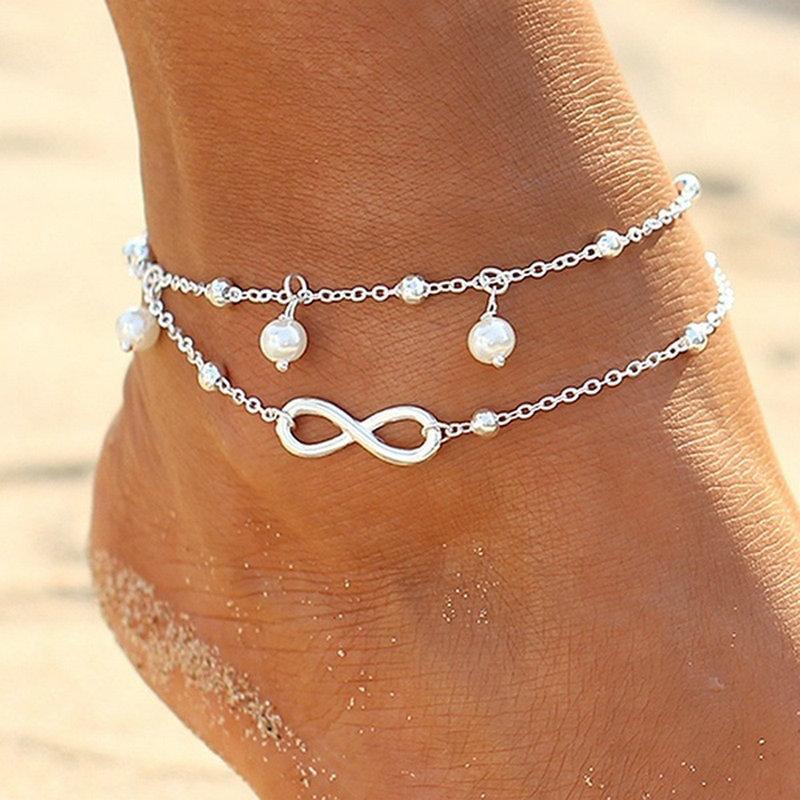 Pearl Infinity Anklet -Anklets My Zen Temple