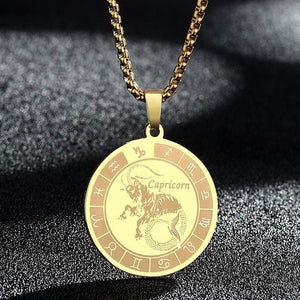 Zodiac Sign Stainless Steel Necklace -Necklaces My Zen Temple