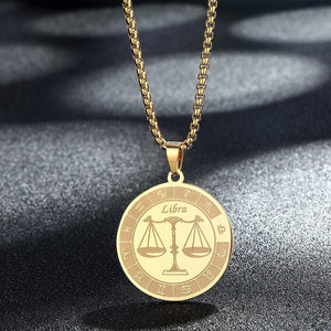 Zodiac Sign Stainless Steel Necklace -Necklaces My Zen Temple