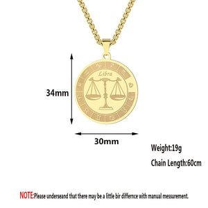 Zodiac Sign Stainless Steel Necklace -Necklaces My Zen Temple