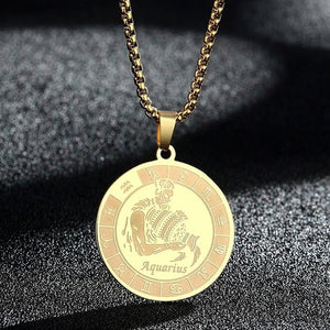 Zodiac Sign Stainless Steel Necklace -Necklaces My Zen Temple