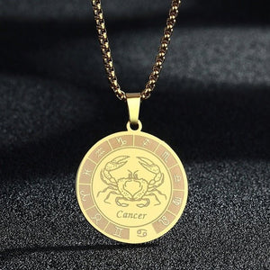 Zodiac Sign Stainless Steel Necklace -Necklaces My Zen Temple