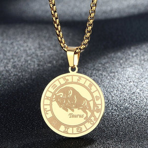 Zodiac Sign Stainless Steel Necklace -Necklaces My Zen Temple