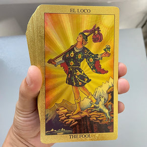 Golden Foil Tarot Deck – The Fool