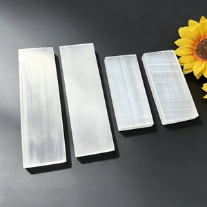 Natural Selenite Rectangular Charging Plate - Energy Cleansing