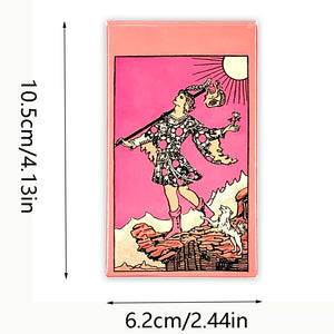 Pink Tarot Cards Classic Divination Deck English Versions