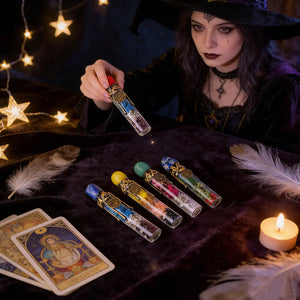 Natural Crystal Zodiac Wishing Bottle - Alignment