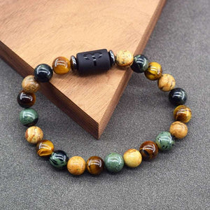 Agate Zodiac Bead Bracelet