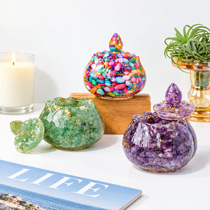 Crystal Resin Reiki Jar - Abundance