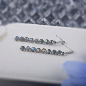 Labradorite Dangle Earrings – Elegance
