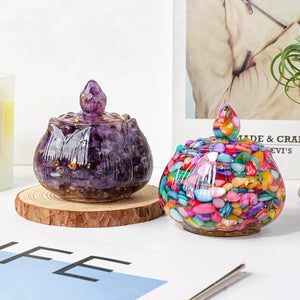 Crystal Resin Reiki Jar - Abundance