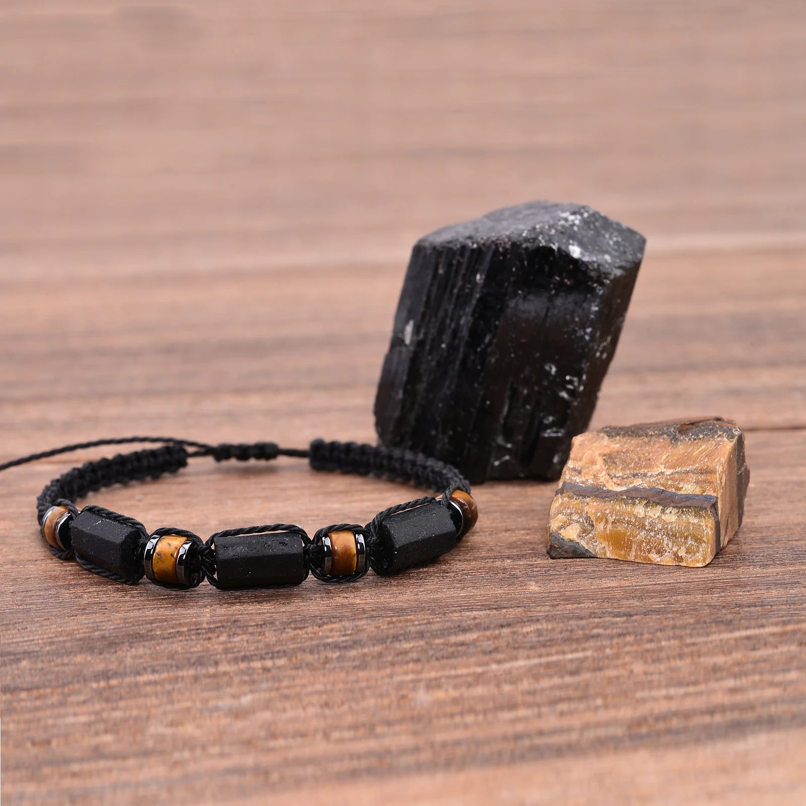 Black Tourmaline & Tiger eye Bracelet