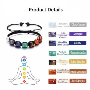 7 Chakra Natural Crystal Bracelet