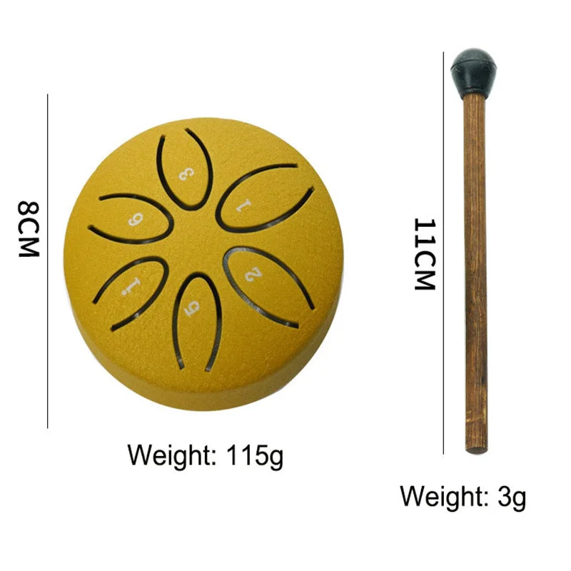 Mini Steel Tongue Drum 3" – Healing