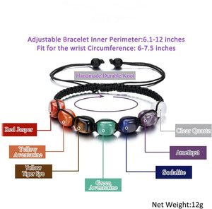 7 Chakra Natural Crystal Bracelet - My Zen Temple