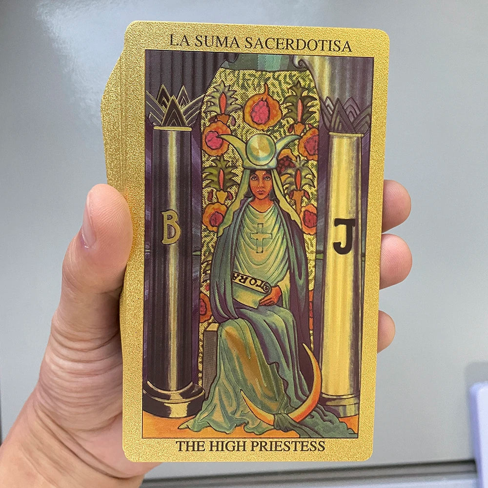Golden Foil Tarot Deck – The Fool