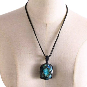 Raw Labradorite Necklace - Intention