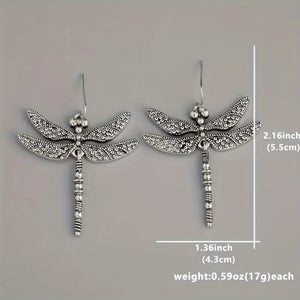 Vintage Dragonfly Dangle Earrings - Growth