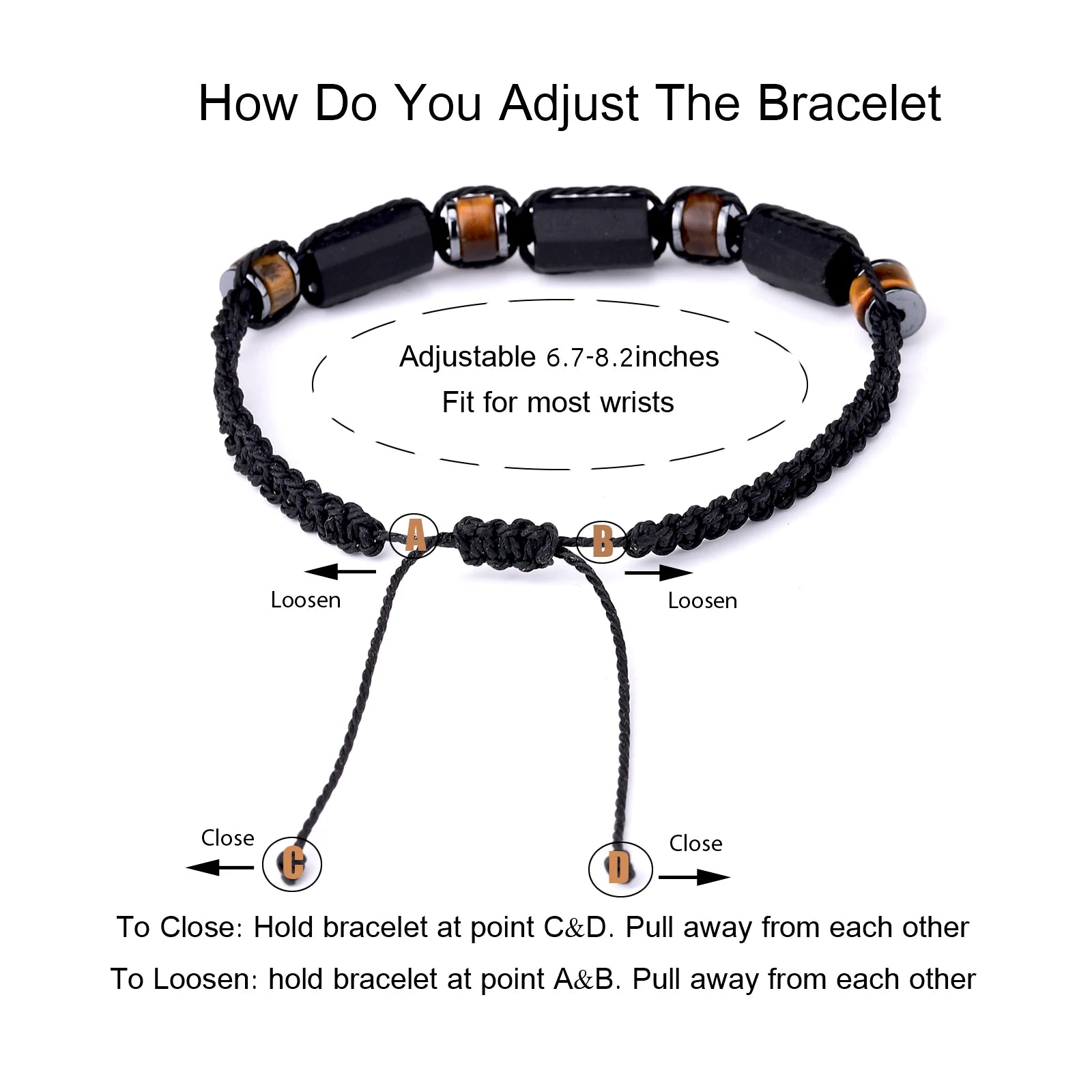 Black Tourmaline & Tiger eye Bracelet