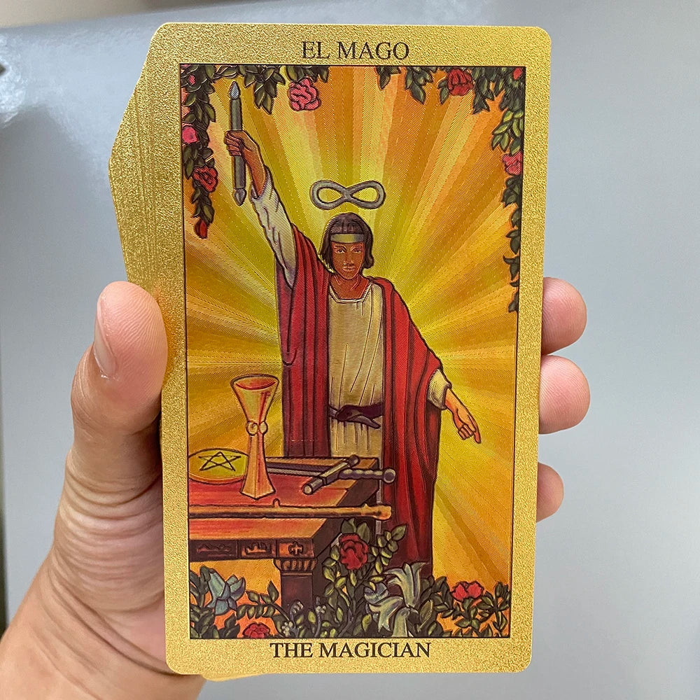 Golden Foil Tarot Deck – The Fool
